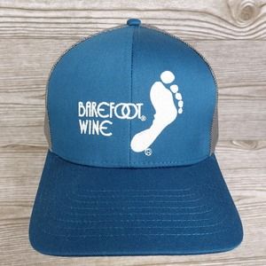 NWT BAREFOOT WINE LOGO SNAPBACK MESH BASEBALL HAT CAP NEW